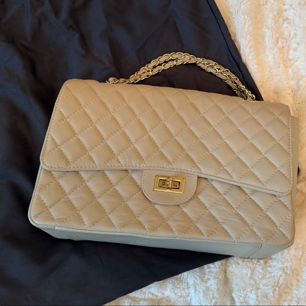 Persaman New York Quilted Tan Shoulder Bag